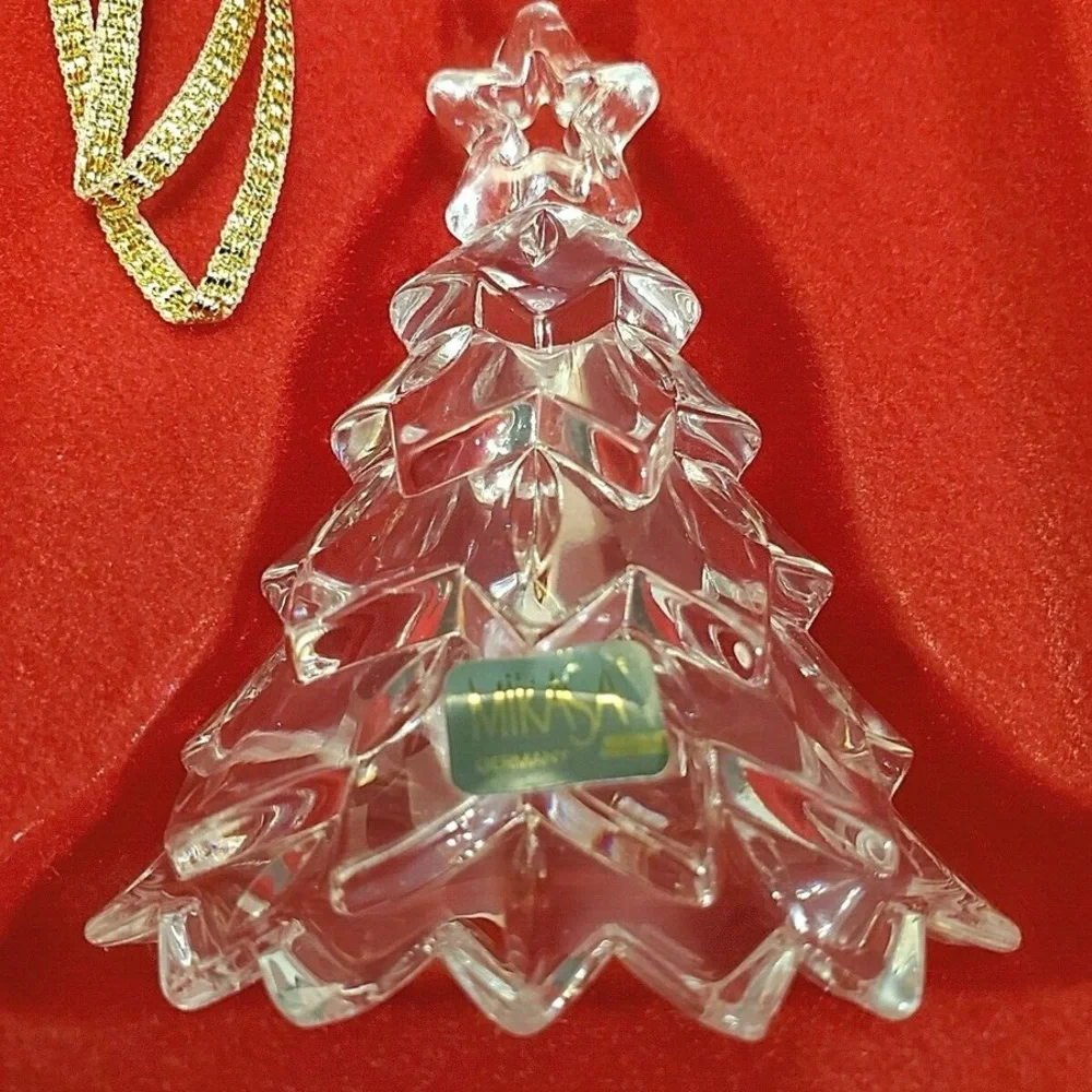 Vintage MIKASA Cut Crystal “Heavenly Music” Tree Bell Ornament